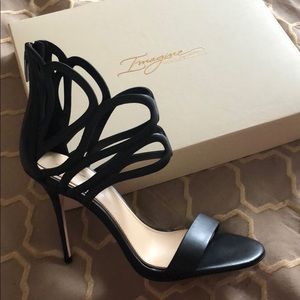 Vince Camuto leather strappy heels